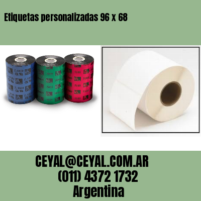 Etiquetas personalizadas 96 x 68