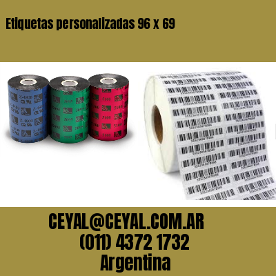 Etiquetas personalizadas 96 x 69