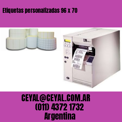 Etiquetas personalizadas 96 x 70