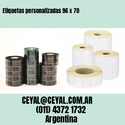 Etiquetas personalizadas 96 x 70