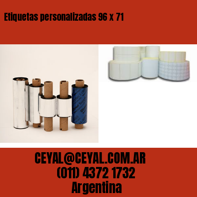 Etiquetas personalizadas 96 x 71
