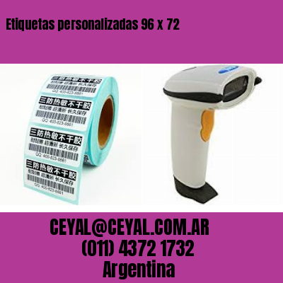 Etiquetas personalizadas 96 x 72