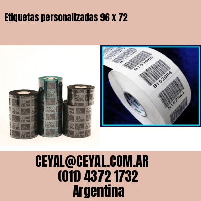 Etiquetas personalizadas 96 x 72