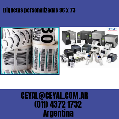 Etiquetas personalizadas 96 x 73
