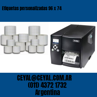 Etiquetas personalizadas 96 x 74