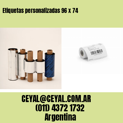 Etiquetas personalizadas 96 x 74