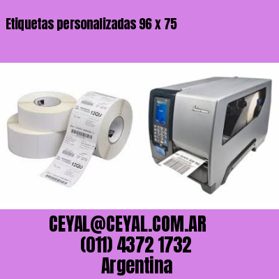 Etiquetas personalizadas 96 x 75