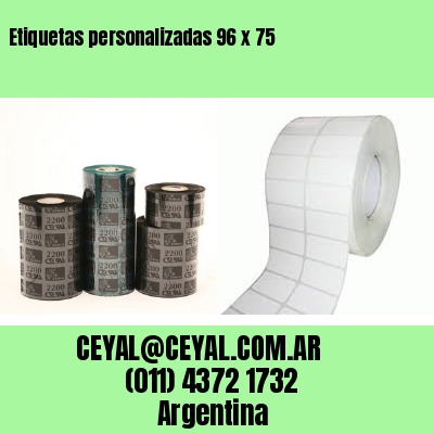 Etiquetas personalizadas 96 x 75