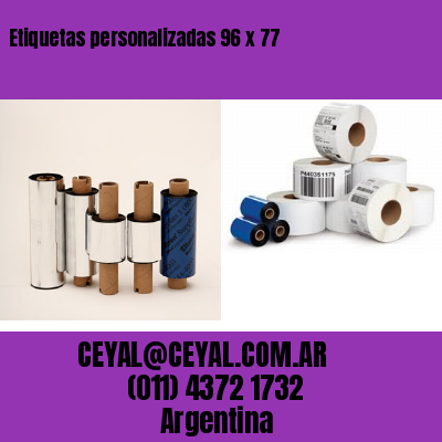 Etiquetas personalizadas 96 x 77