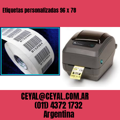 Etiquetas personalizadas 96 x 78