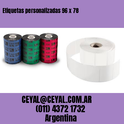 Etiquetas personalizadas 96 x 78