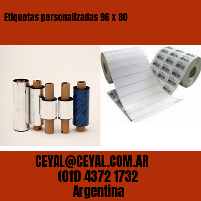 Etiquetas personalizadas 96 x 80