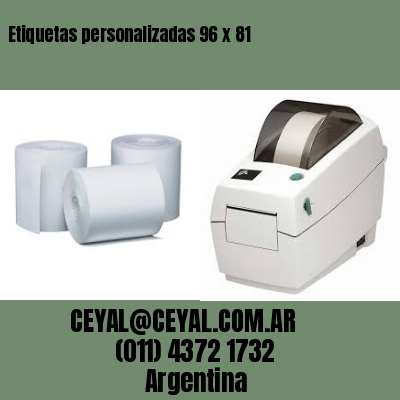 Etiquetas personalizadas 96 x 81