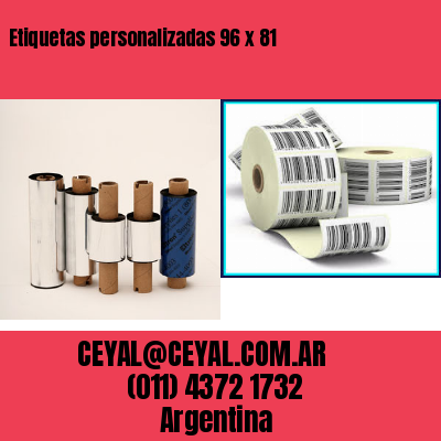 Etiquetas personalizadas 96 x 81