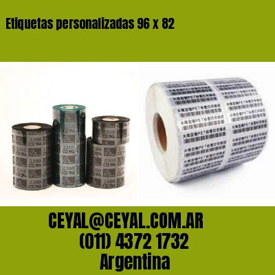 Etiquetas personalizadas 96 x 82