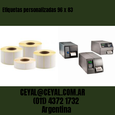 Etiquetas personalizadas 96 x 83