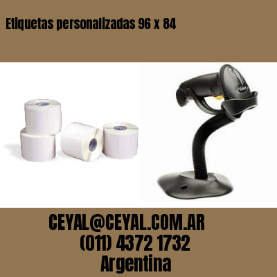 Etiquetas personalizadas 96 x 84