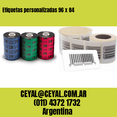 Etiquetas personalizadas 96 x 84