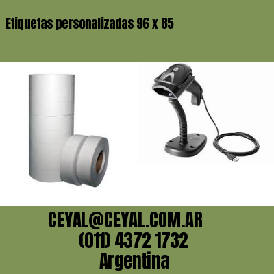 Etiquetas personalizadas 96 x 85