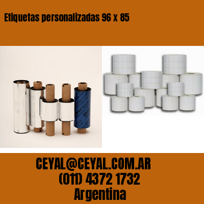 Etiquetas personalizadas 96 x 85