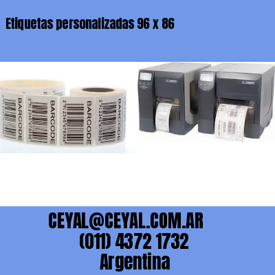 Etiquetas personalizadas 96 x 86