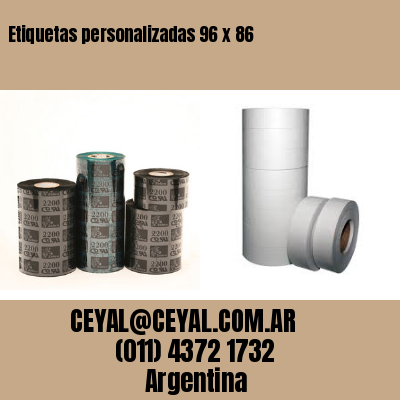 Etiquetas personalizadas 96 x 86