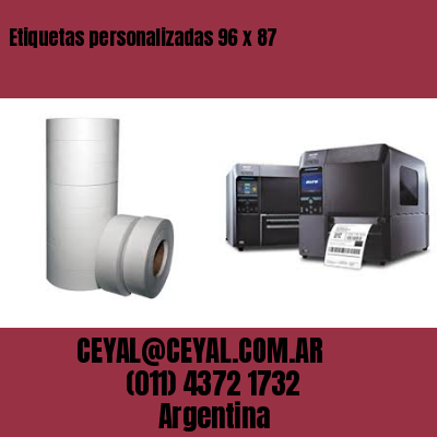 Etiquetas personalizadas 96 x 87