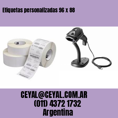 Etiquetas personalizadas 96 x 88