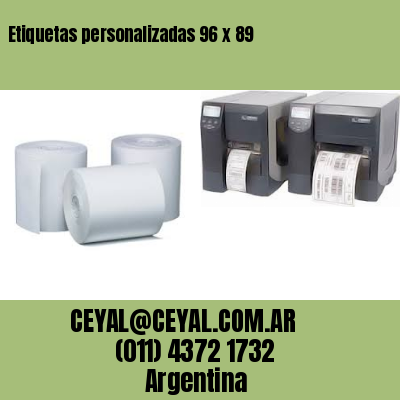 Etiquetas personalizadas 96 x 89