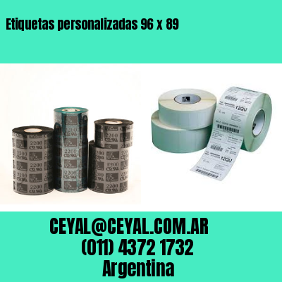 Etiquetas personalizadas 96 x 89