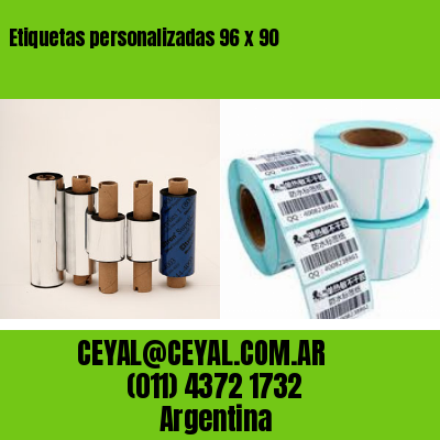 Etiquetas personalizadas 96 x 90