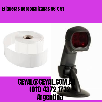 Etiquetas personalizadas 96 x 91