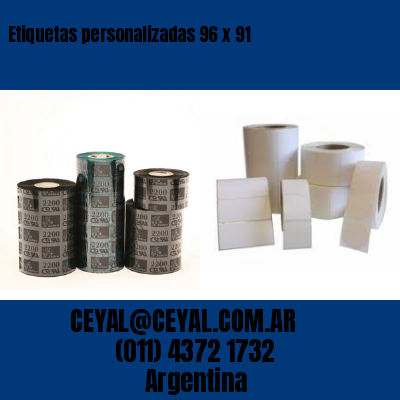 Etiquetas personalizadas 96 x 91