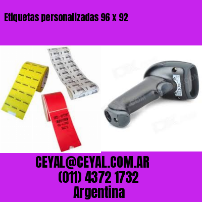 Etiquetas personalizadas 96 x 92