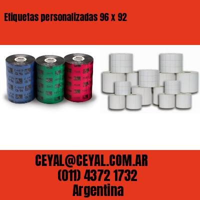Etiquetas personalizadas 96 x 92