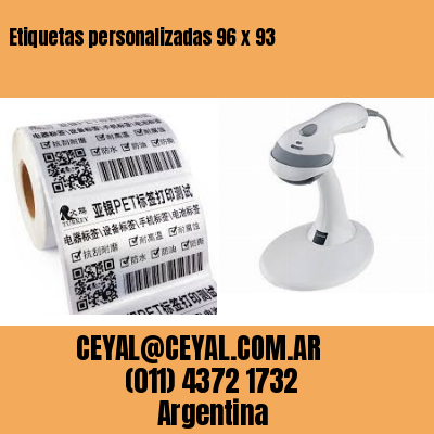 Etiquetas personalizadas 96 x 93