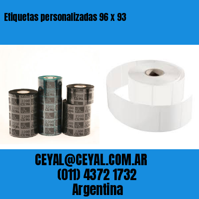Etiquetas personalizadas 96 x 93