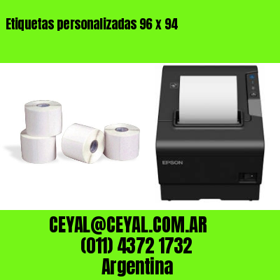 Etiquetas personalizadas 96 x 94