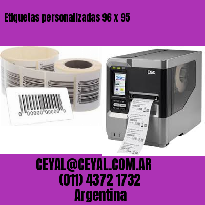 Etiquetas personalizadas 96 x 95