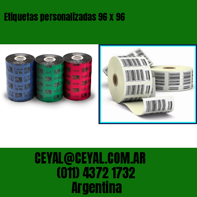 Etiquetas personalizadas 96 x 96