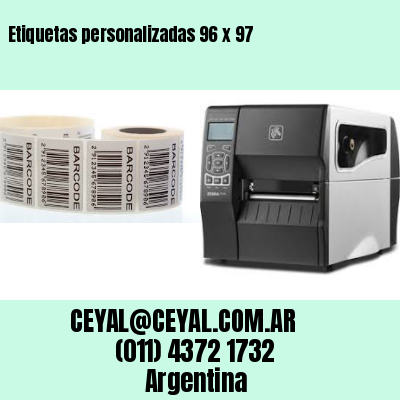 Etiquetas personalizadas 96 x 97