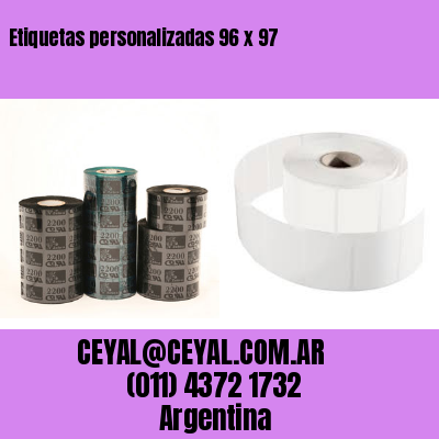 Etiquetas personalizadas 96 x 97
