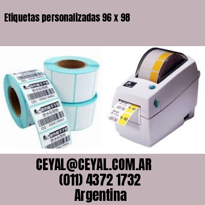 Etiquetas personalizadas 96 x 98