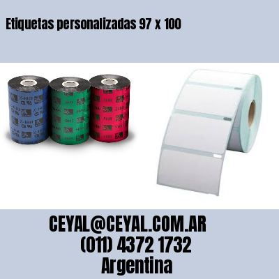 Etiquetas personalizadas 97 x 100