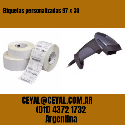 Etiquetas personalizadas 97 x 30