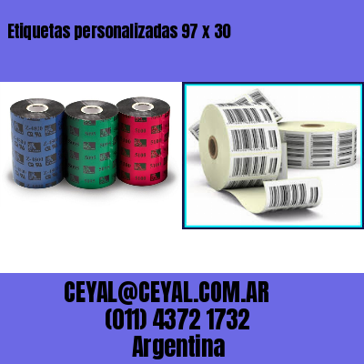 Etiquetas personalizadas 97 x 30