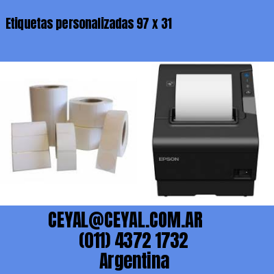 Etiquetas personalizadas 97 x 31