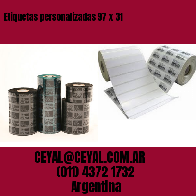 Etiquetas personalizadas 97 x 31