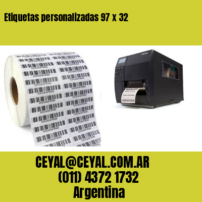 Etiquetas personalizadas 97 x 32