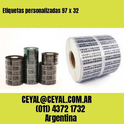 Etiquetas personalizadas 97 x 32
